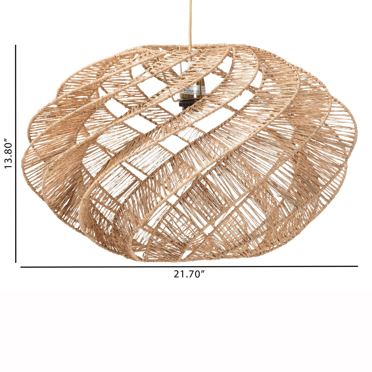 Panchit Handwoven Jute Pendant Lampshade by Wicker Fair