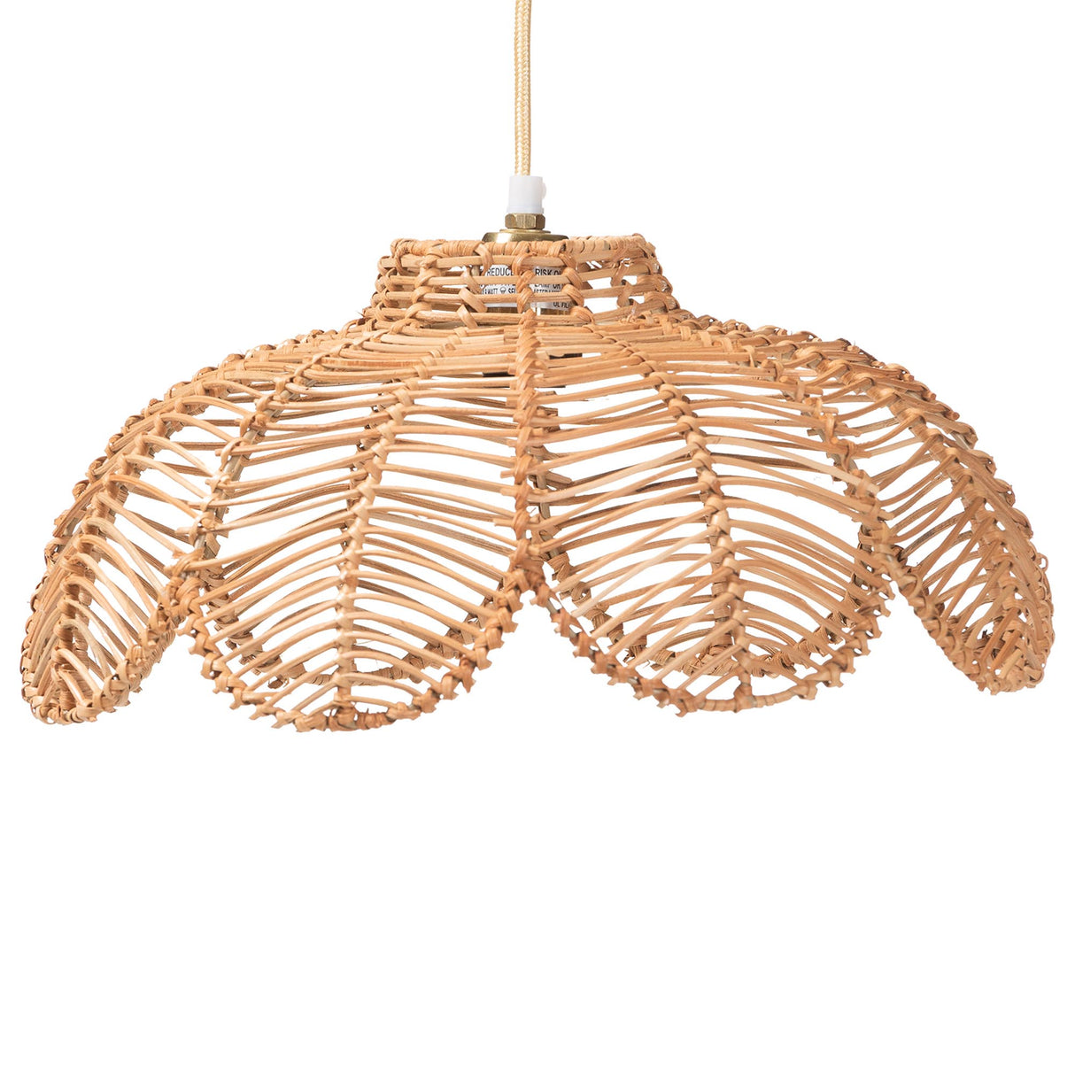 Oceana Natural Rattan Pendant Lampshade by Wicker Fair