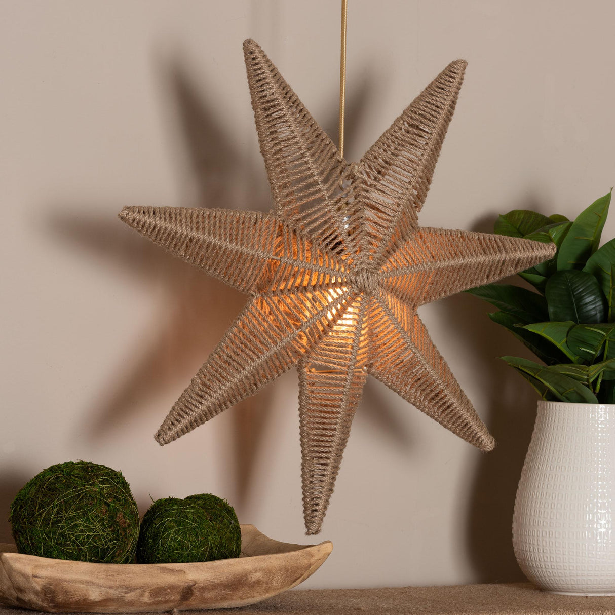 Iris Handwoven Jute Pendant Lampshade by Wicker Fair