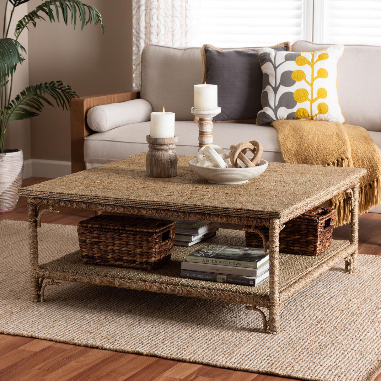 Ganitis Handwoven Seagrass Coffee Table by Wicker Fair