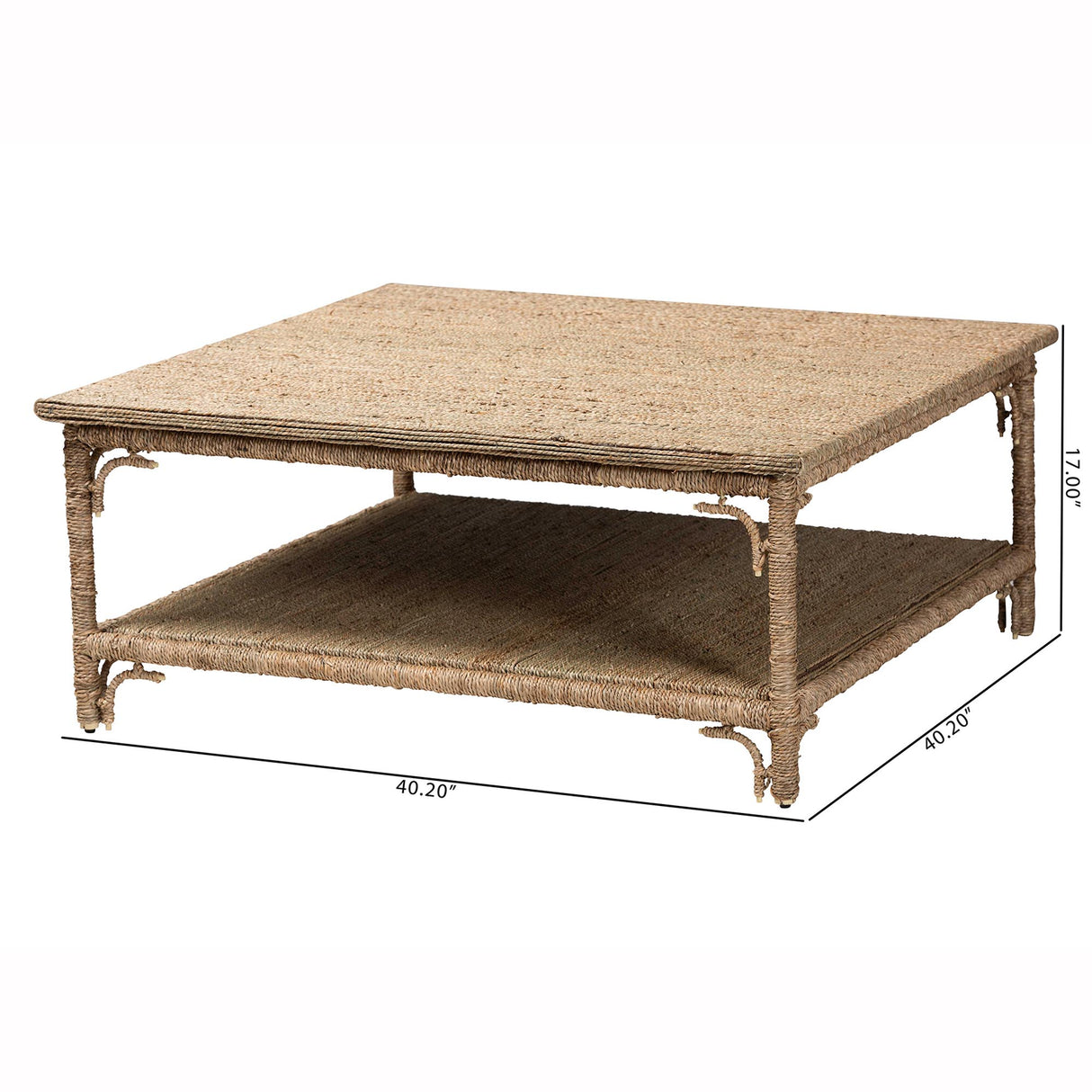 Ganitis Handwoven Seagrass Coffee Table by Wicker Fair