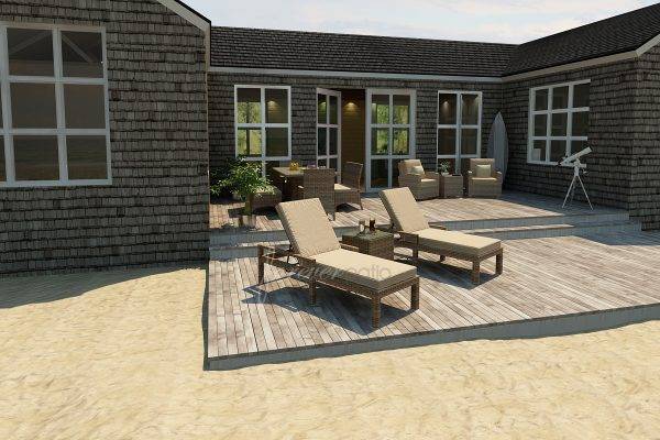 Cypress Outdoor Patio Large Round Ottoman Model FP-CYP-LROT-EB By Forever Patio