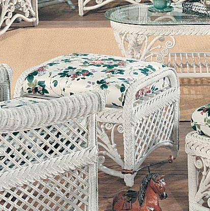 Majestic White Rattan 6 Pc Living Room Set by Wicker Fair