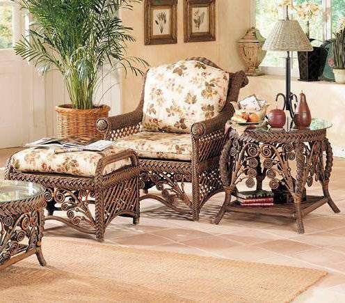 Gazebo Rattan 2Pc Set with Coffee Table and End Table Model GCT-GET in Brownwash Stain