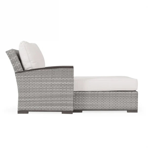 Get Away Outdoor Wicker Chaise and a Half in Pebblestone Model 641818PSTVWN