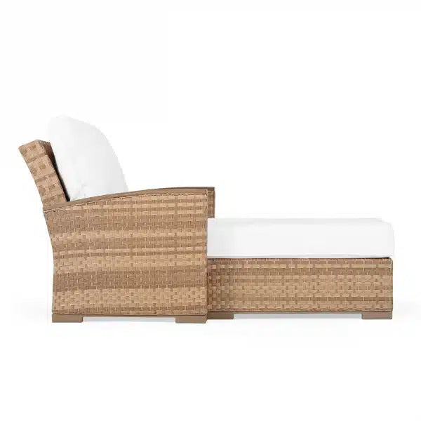 Get Away Outdoor Wicker Chaise and a Half in Sandstone Model 641818SSTWTK