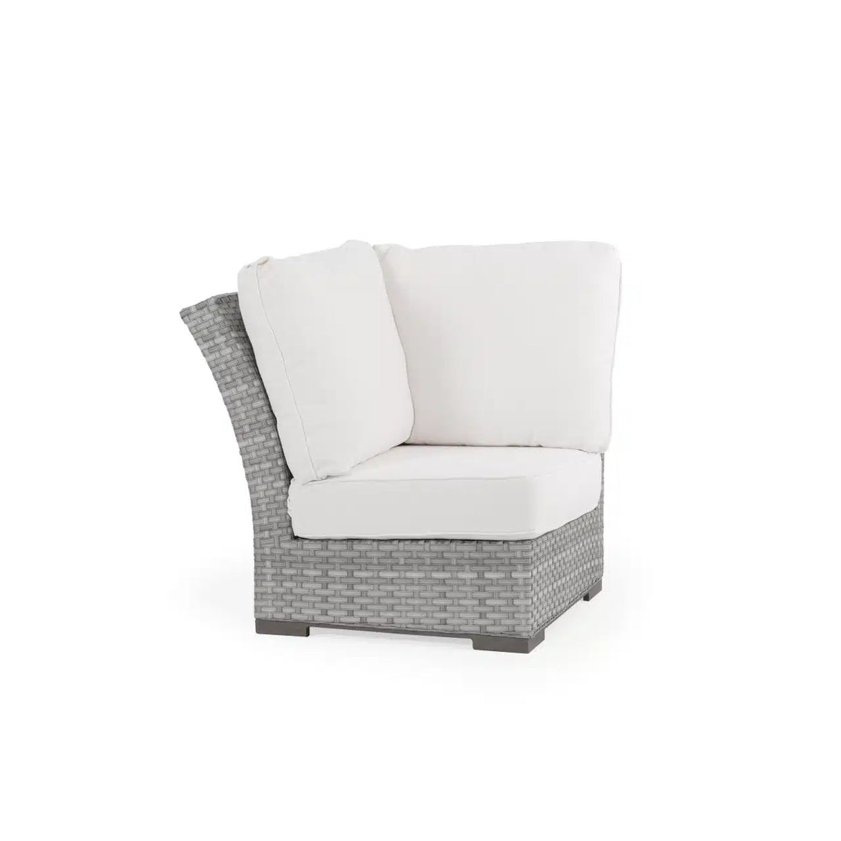 Get Away Outdoor Wicker Corner Chair in Pebblestone Model 641890CPST