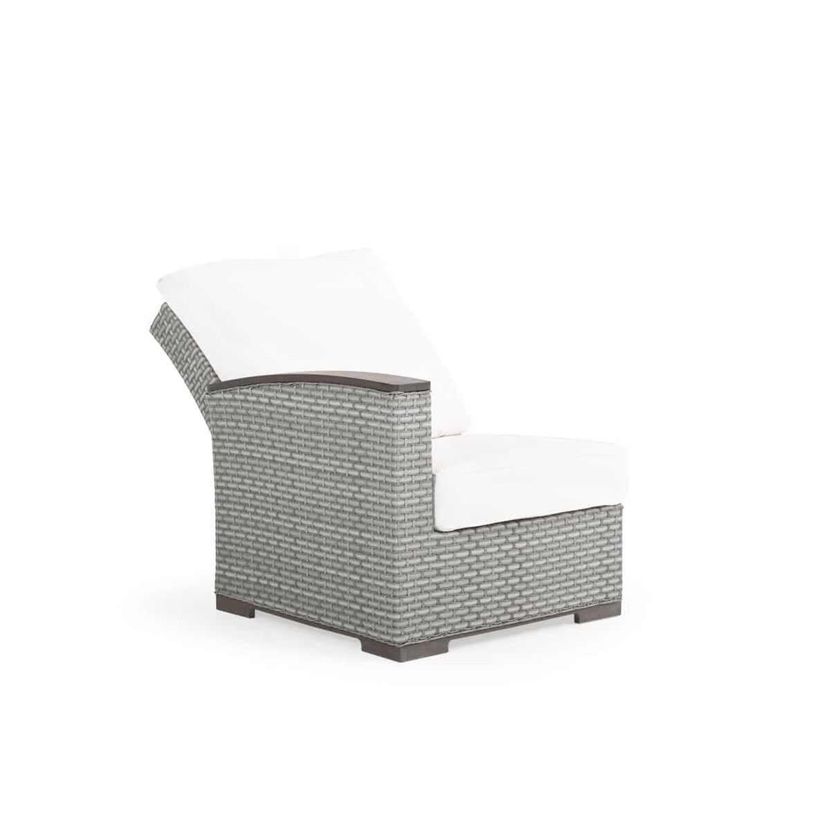 Get Away Outdoor Wicker Left Facing (LF) Arm Reclining Chair in Pebblestone Model 641892LPSTVWN
