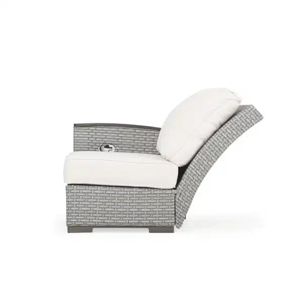 Get Away Outdoor Wicker Left Facing (LF) Arm Reclining Chair in Pebblestone Model 641892LPSTVWN