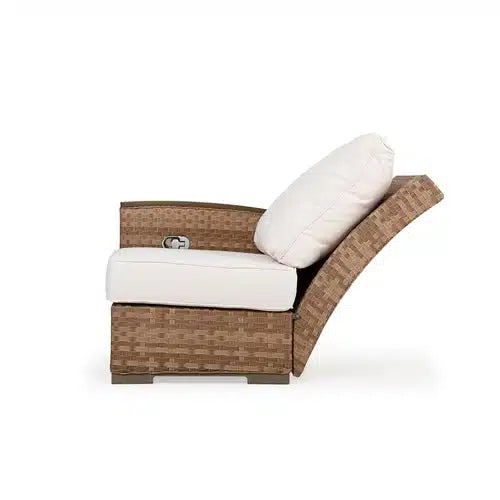 Get Away Outdoor Wicker Left Facing (LF) Arm Reclining Chair in Sandstone Model 641892LSSTWTK