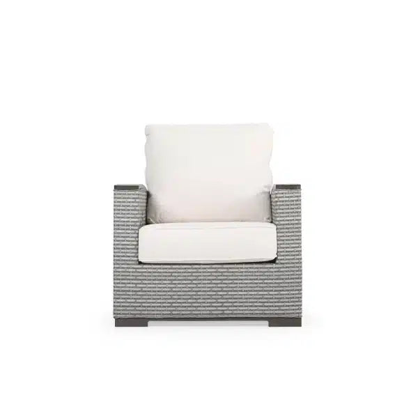 Get Away Outdoor Wicker Reclining Back Club Chair in Pebblestone Model 641892PSTVWN