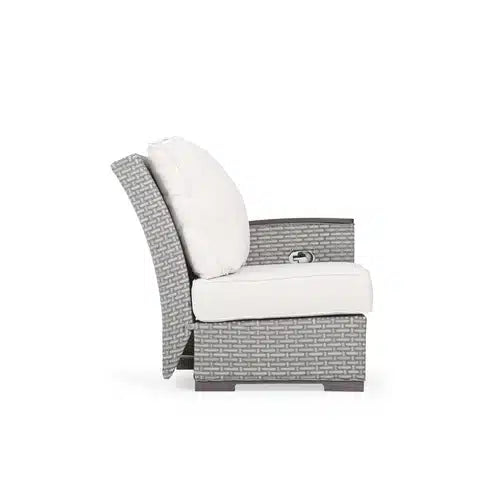 Get Away Outdoor Wicker Right Facing (RF) Arm Reclining Chair in Pebblestone Model 641892RPSTVWN