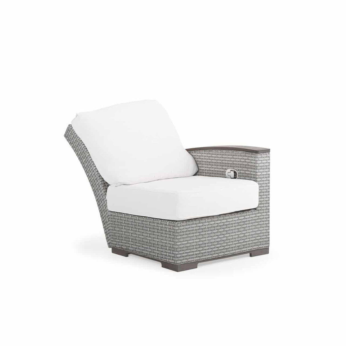 Get Away Outdoor Wicker Right Facing (RF) Arm Reclining Chair in Pebblestone Model 641892RPSTVWN