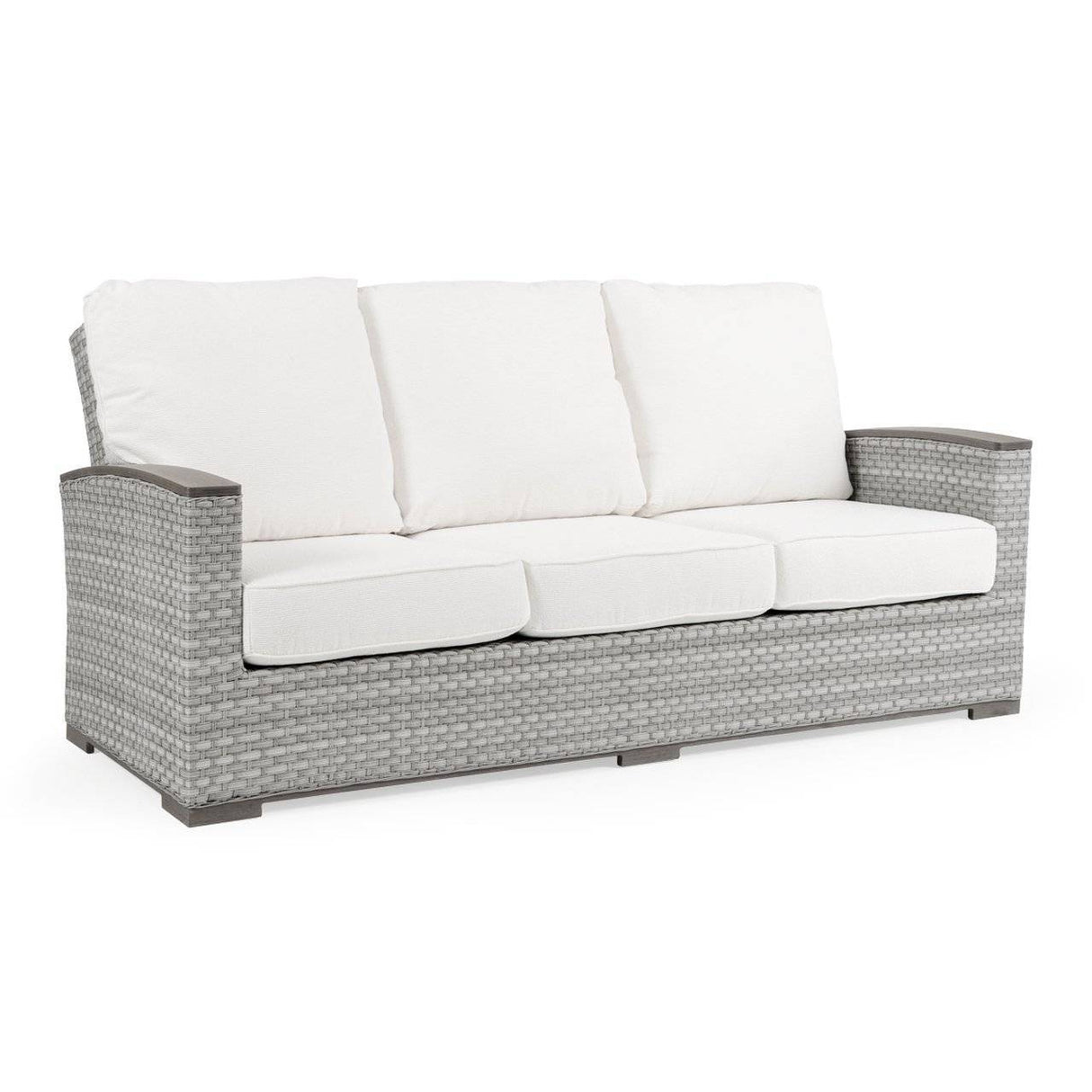 Get Away Outdoor Wicker Sofa in Pebblestone Model 641803PST
