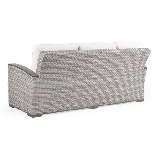 Get Away Outdoor Wicker Sofa in Pebblestone Model 641803PST