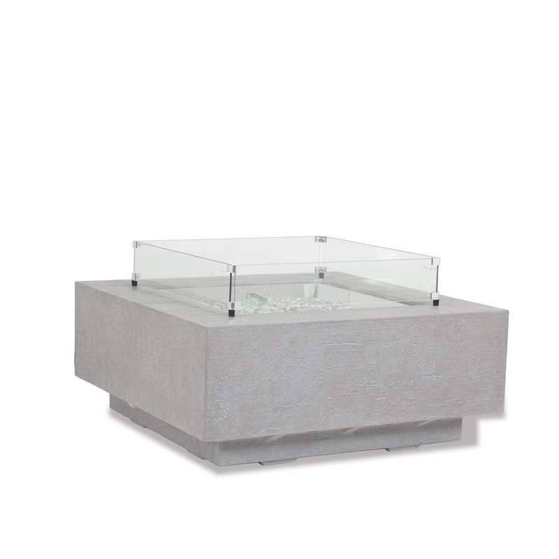 The Bazaar Gravelstone Outdoor Square Fire Table by Sunset West Model 6003-FT4040
