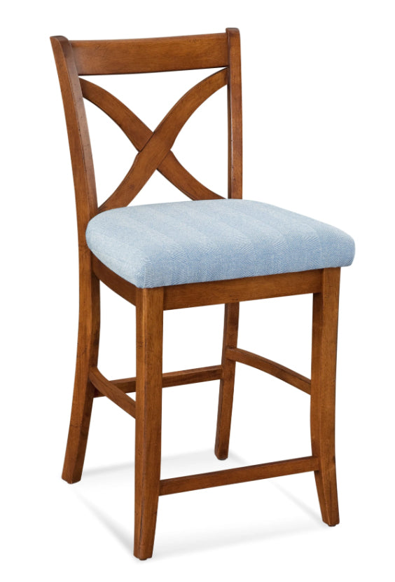 Hues Custom Finish Counter Stool with Wood Seat by Braxton Culler Made in the USA Model 1064-012WS