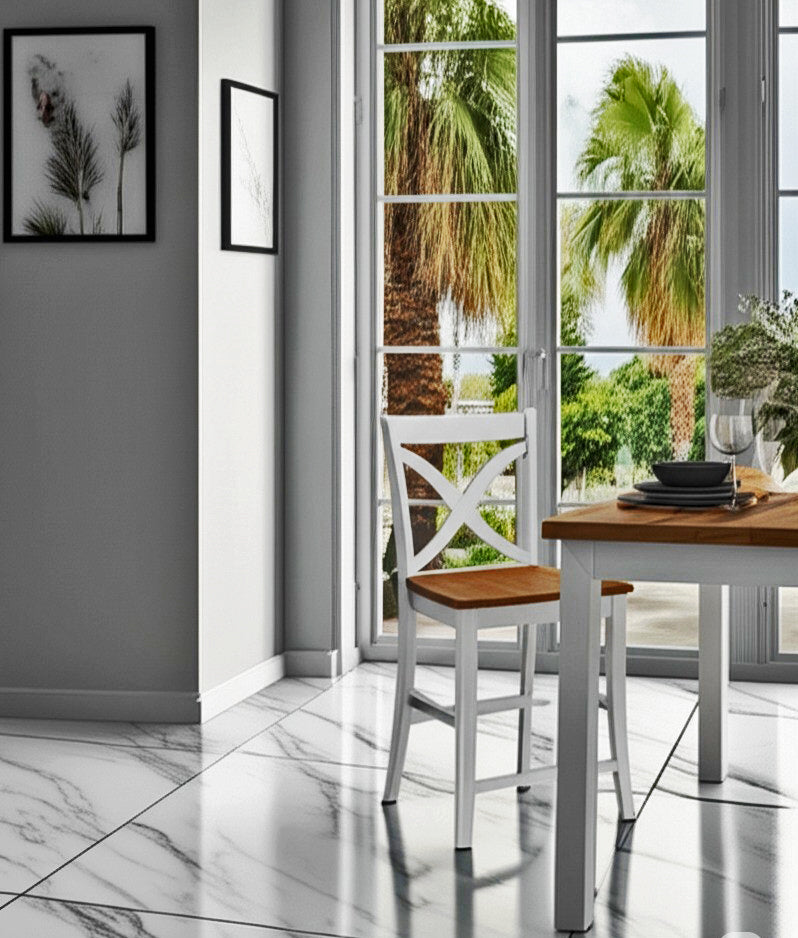 Hues Custom Finish Counter Stool with Wood Seat by Braxton Culler Made in the USA Model 1064-012WS