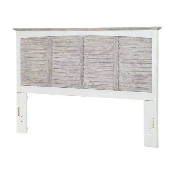 Islamorada Coastal Style King Complete Bed Model B233KBED-DAPGREY By Seawinds Trading