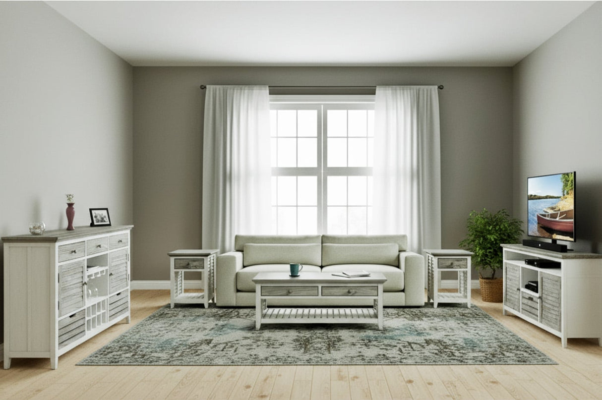 Islamorada Coastal Style End Table B23302-DAPGREY By Seawinds Trading
