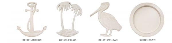 Monaco Solid Wood Tropical End Table by Seawinds Trading B81802-BLANC