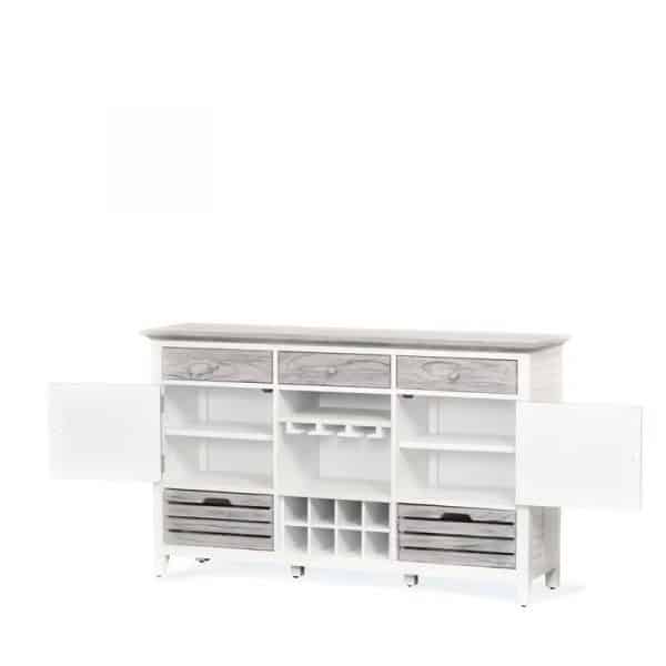 Nantucket Wine Buffet Sideboard Cabinet by Wicker Fair