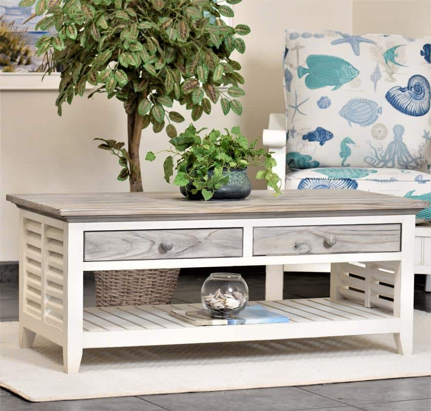 Islamorada Coastal Style Coffee Table B23303-DAPGREY By Seawinds Trading