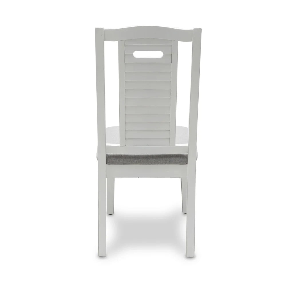 Islamorada Dining Chair Shutter Model D23382-BLANC By Seawinds Trading