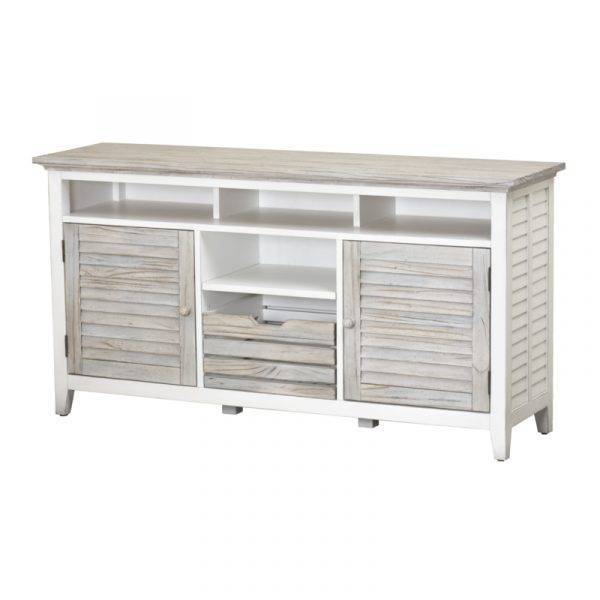 Islamorada Coastal Style Entertainment Center Model B23319-DAPGREY By Seawinds Trading