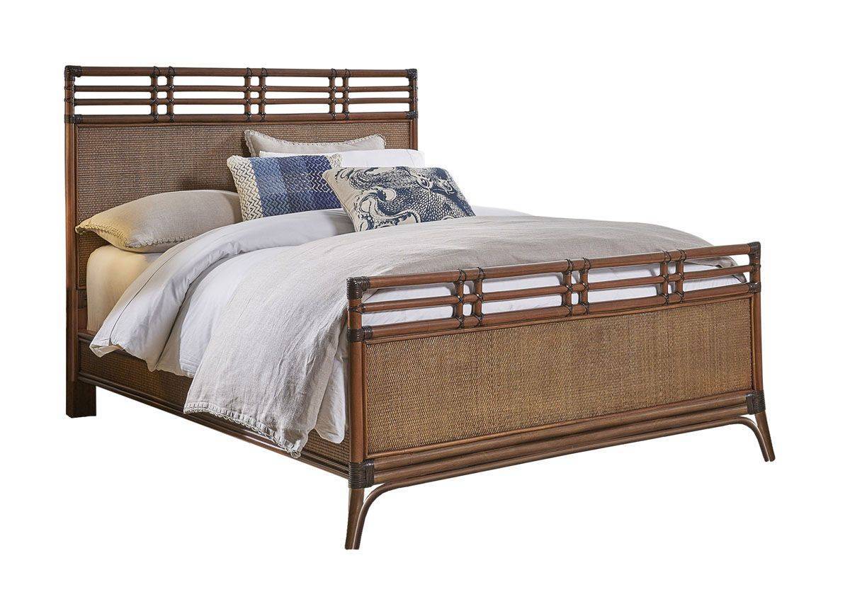 Jamaica Queen or King Complete Bed Model 1103-5668-atq-qb by Hospitality Rattan