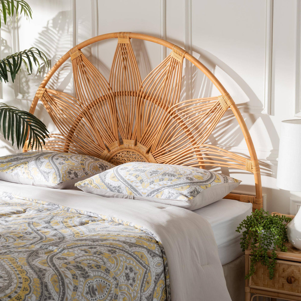 Persia Bohemian Natural Rattan Queen Or King Headboard