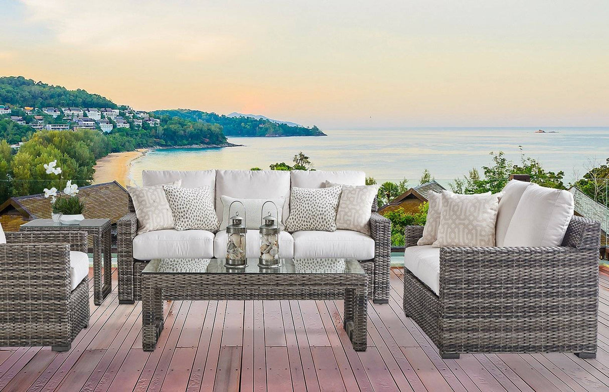New Java 4 Pc Outdoor Wicker Set South Sea Rattan Model 73400-SET (Standard Weave)