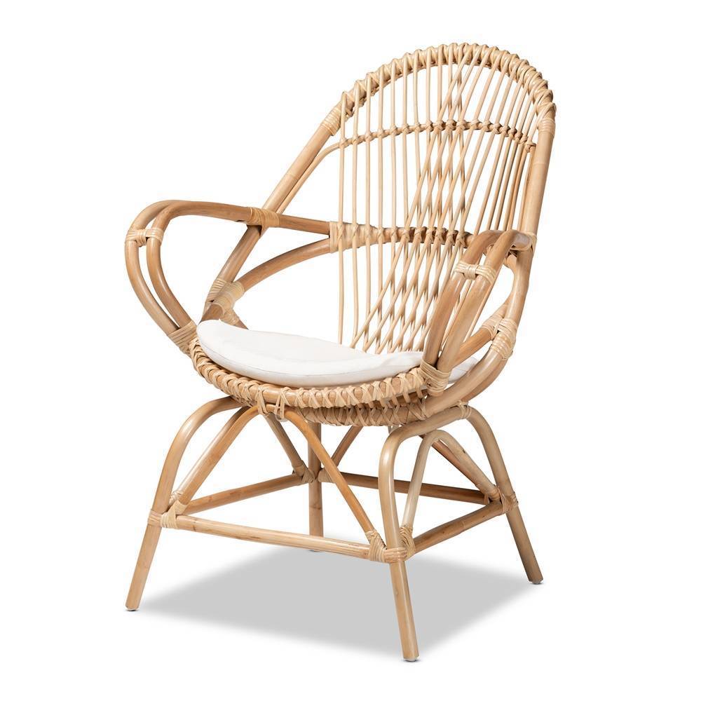 Soloman Bohemian Finished Rattan Accent Chair