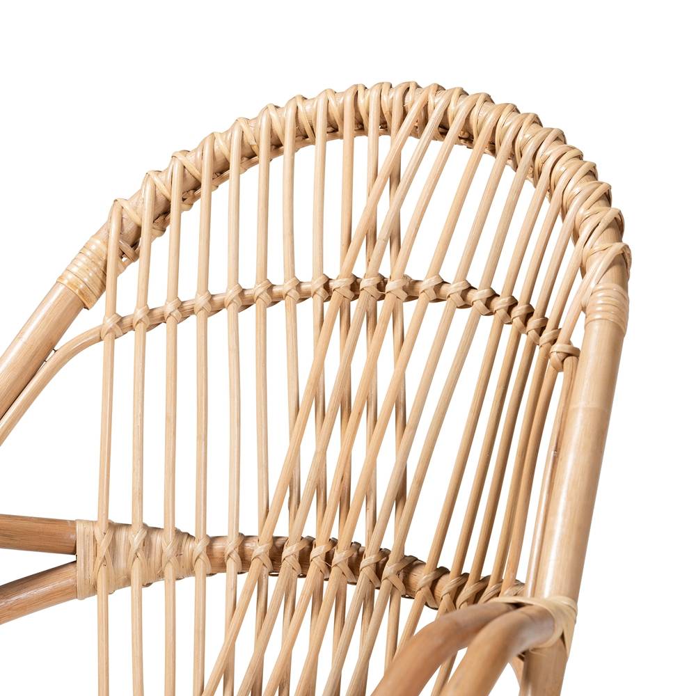 Soloman Bohemian Finished Rattan Accent Chair