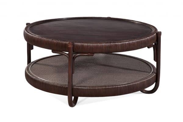 Willow Creek Rattan Round Coffee Table with Custom Finish Model 1024-070