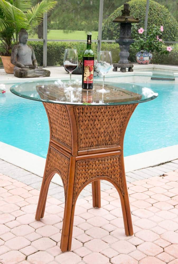 Key Largo Rattan Counter Height Bar Table KEY015 from Alexander and Sheriden