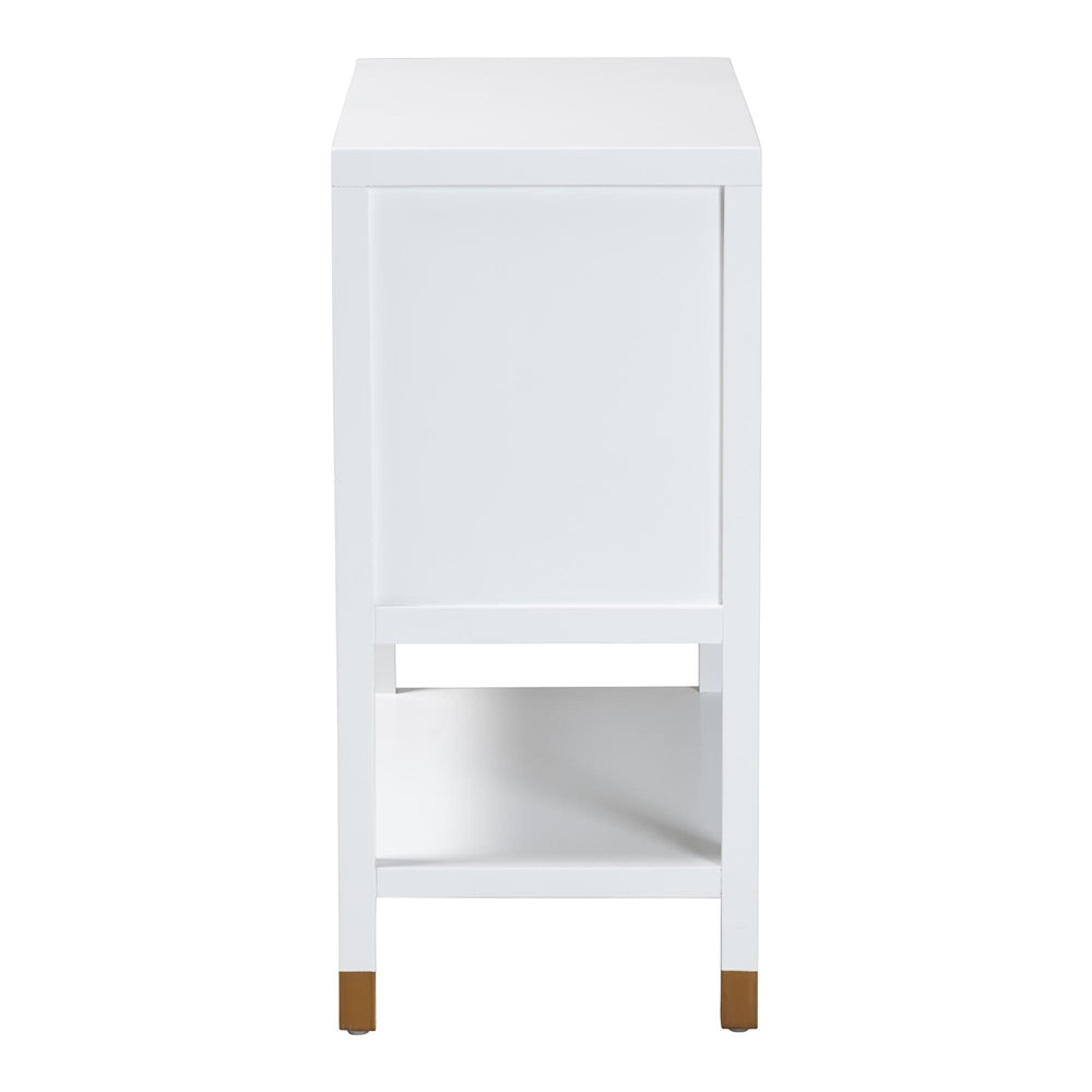 Basilan Fluted Sideboard - 2-Door Accent Storage Cabinet by Wicker Fair