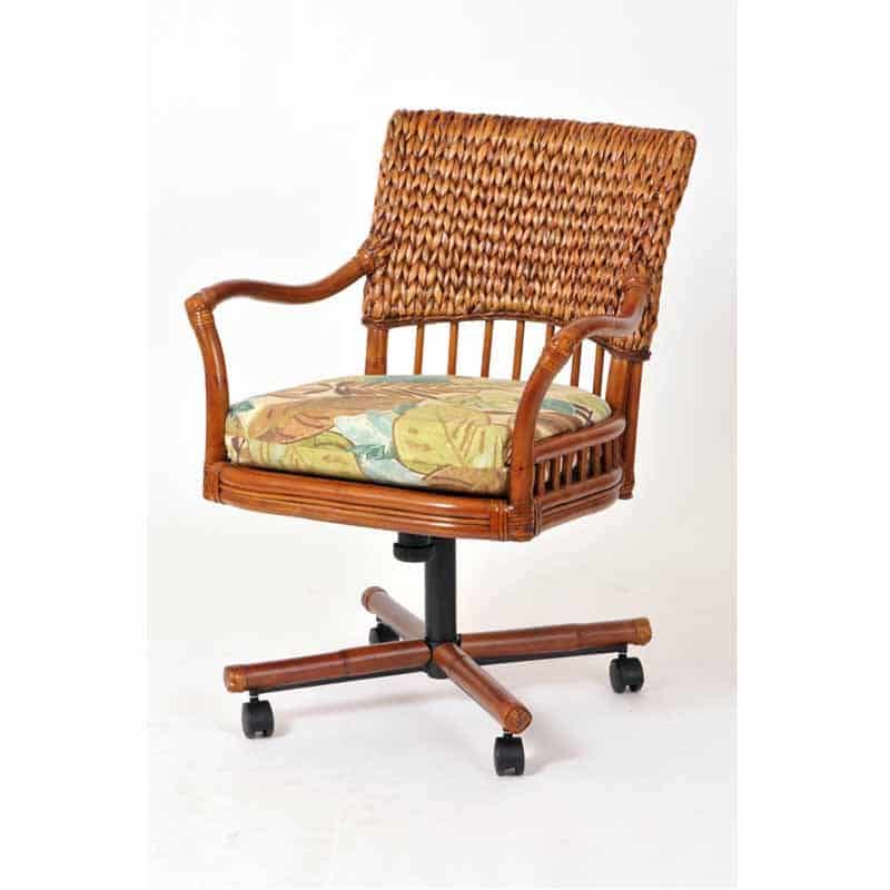 Mayflower 6 Pc Rattan Caster Dining Set by Wicker Fair