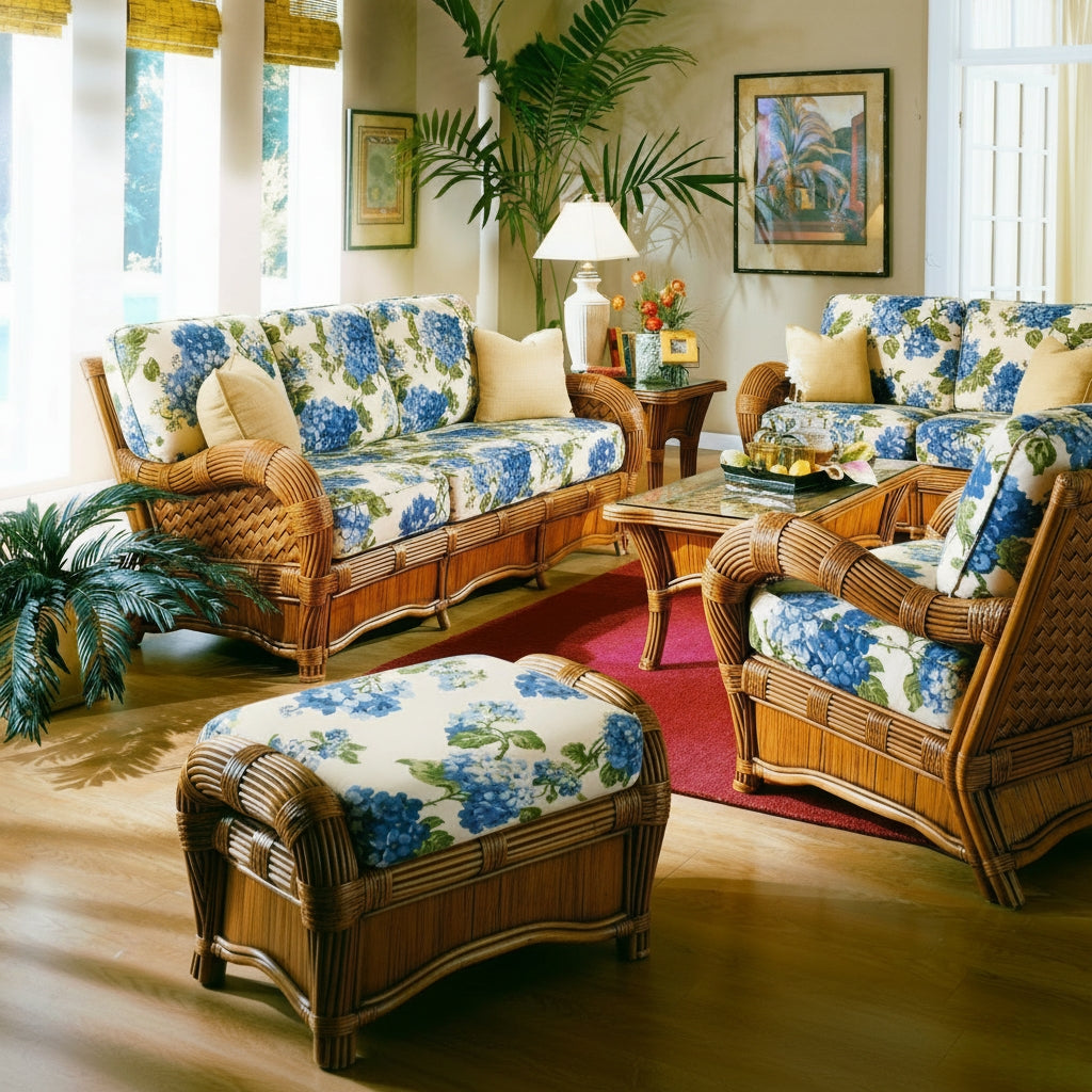Kingston Reef Rattan 6 Pc Living Room Set Model KR-6PC-SET