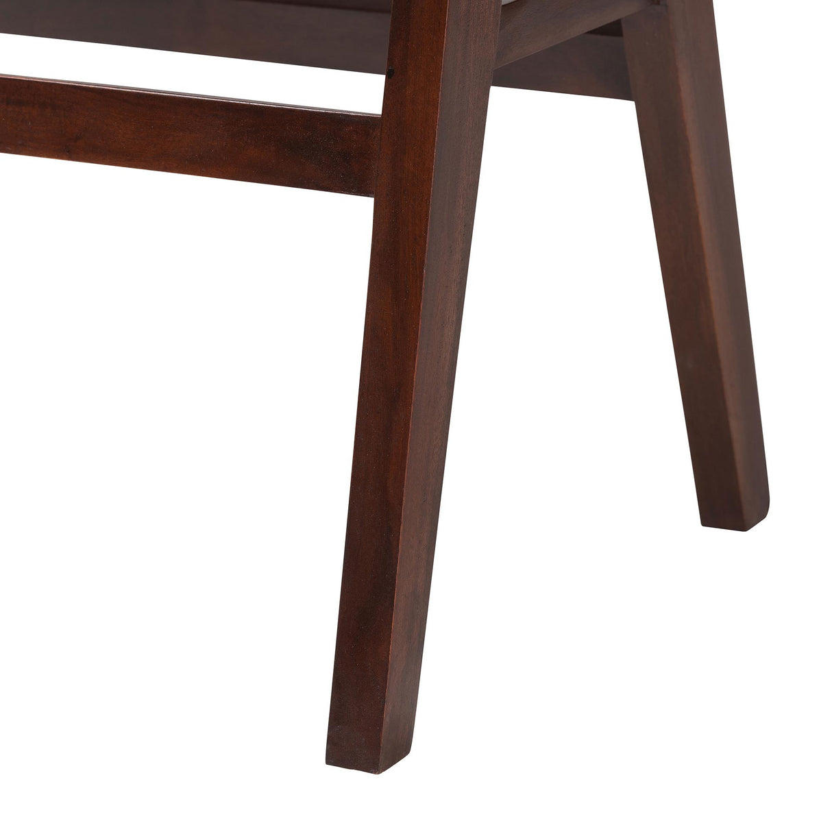 Kresna Rattan Counter Stool with Mahogany Wood Frame and Armrest Set of 2 by Wicker Fair