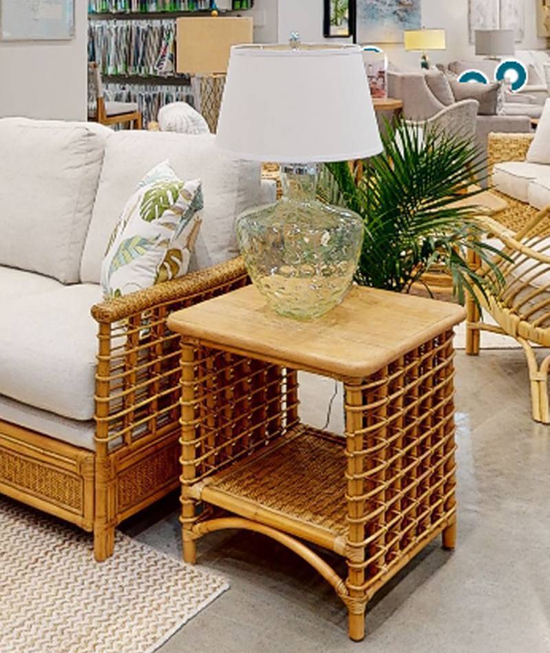 Mackinac Rattan End Table from Capris Furniture Model LK320