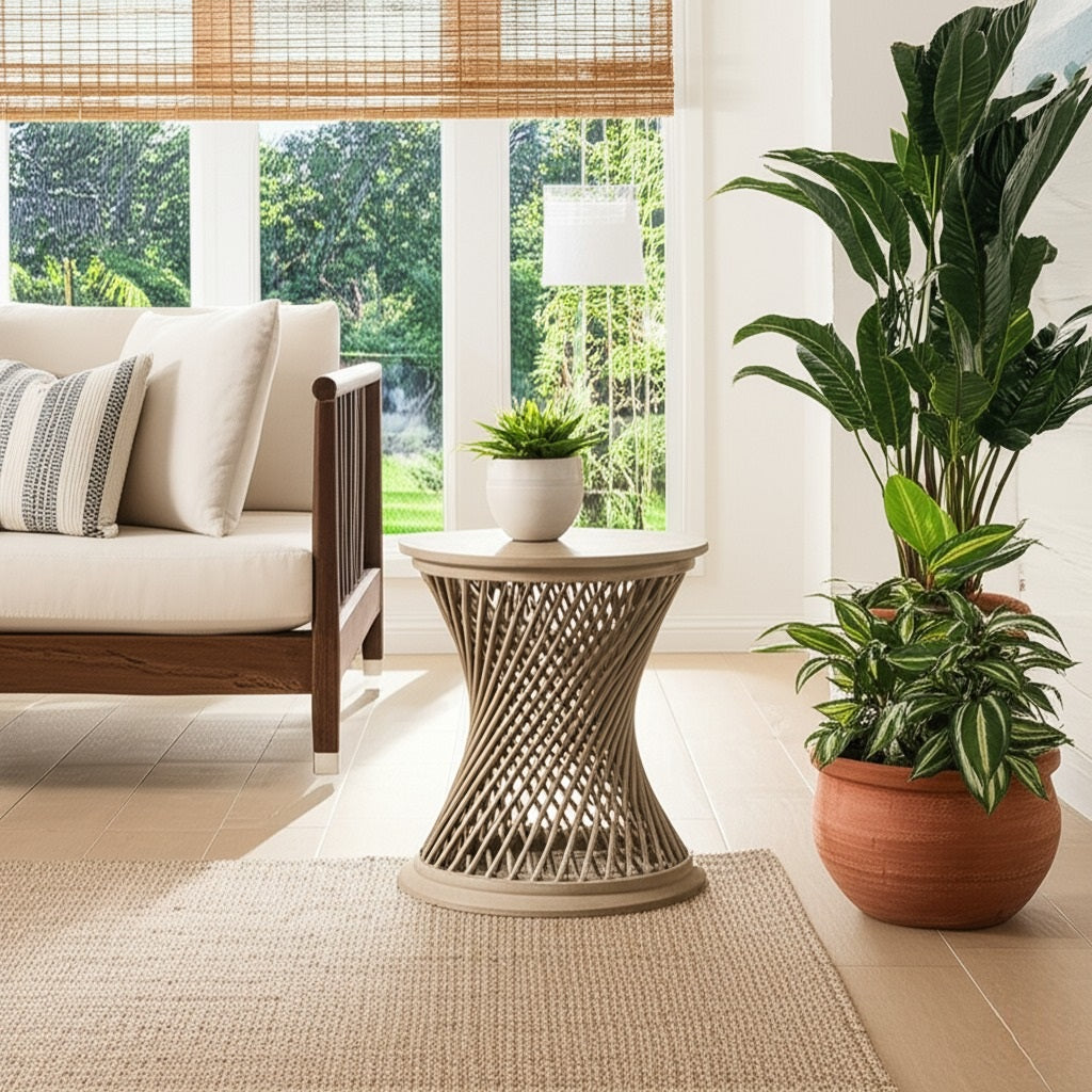 Somera Rattan Lamp Table by Capris Furniture Model LK383