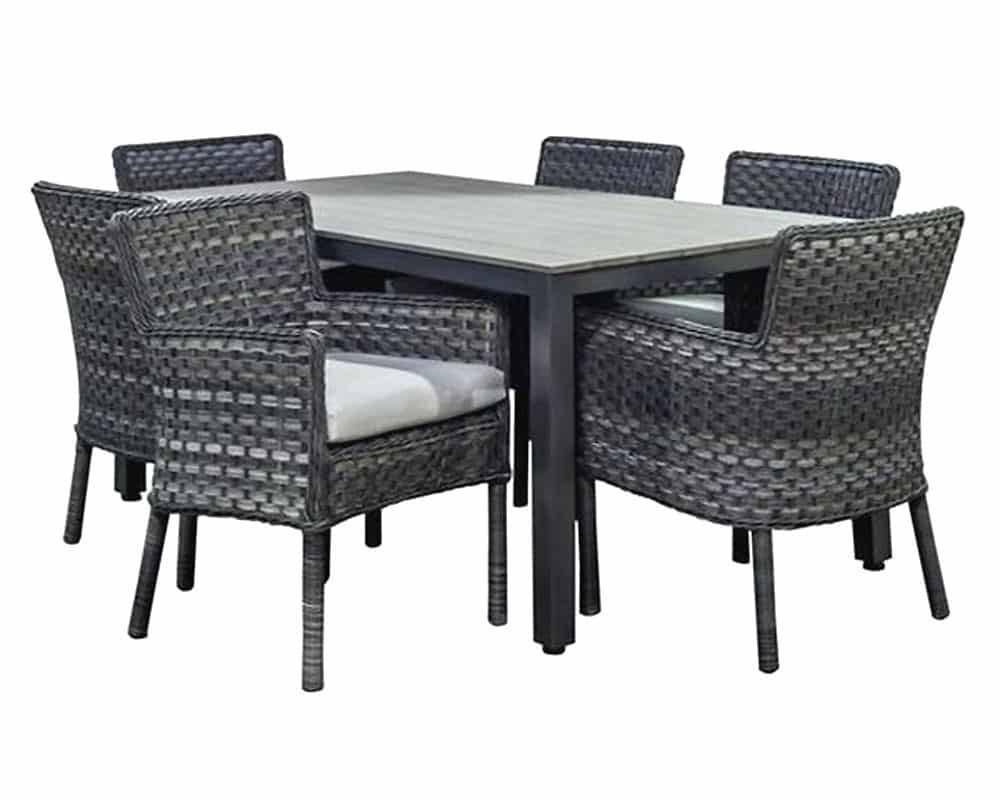 Lorca Outdoor Patio Wicker 7 Piece Dining Set Model AC9852-DT9852 from Beachcraft Furniture