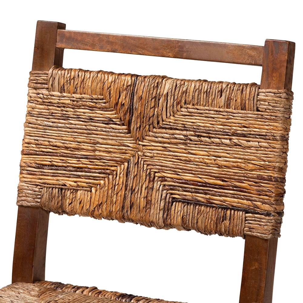 Luanda Wicker Fair (Set of 2) Rattan and Wood Counterstools