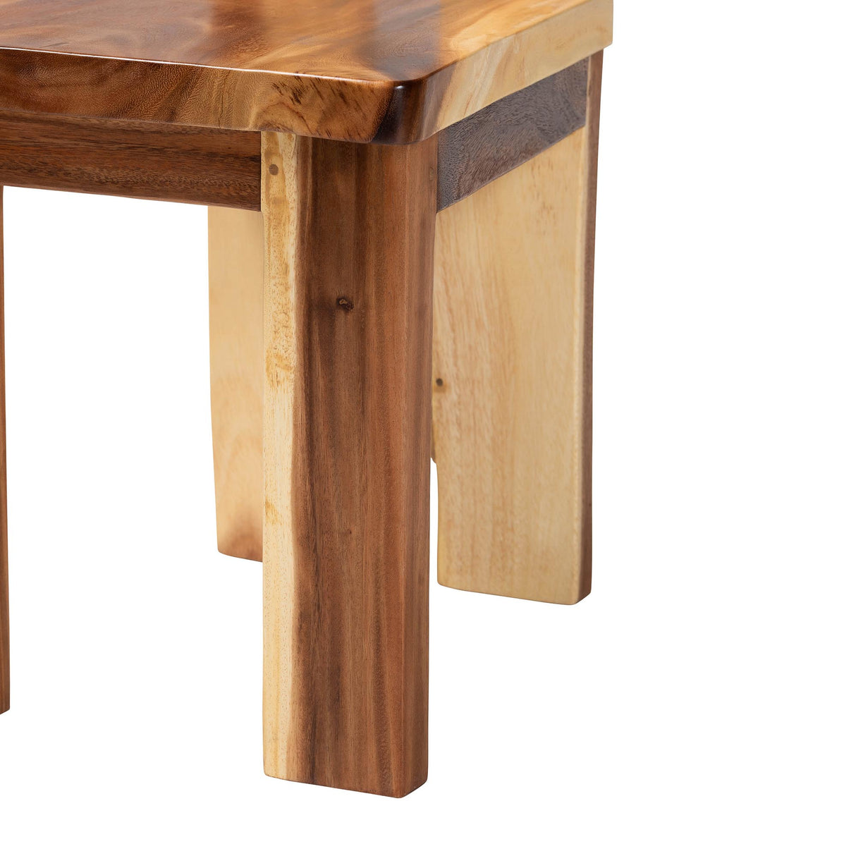 Lin Suar Wood Dining Chair Set of 2 by Wicker Fair