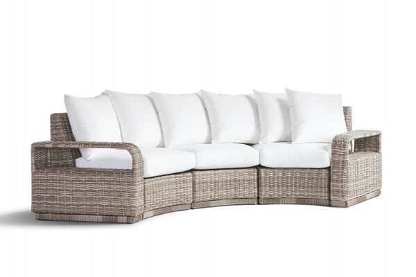 Luna Cove Patio Pie Table by South Sea Rattan Model 74355