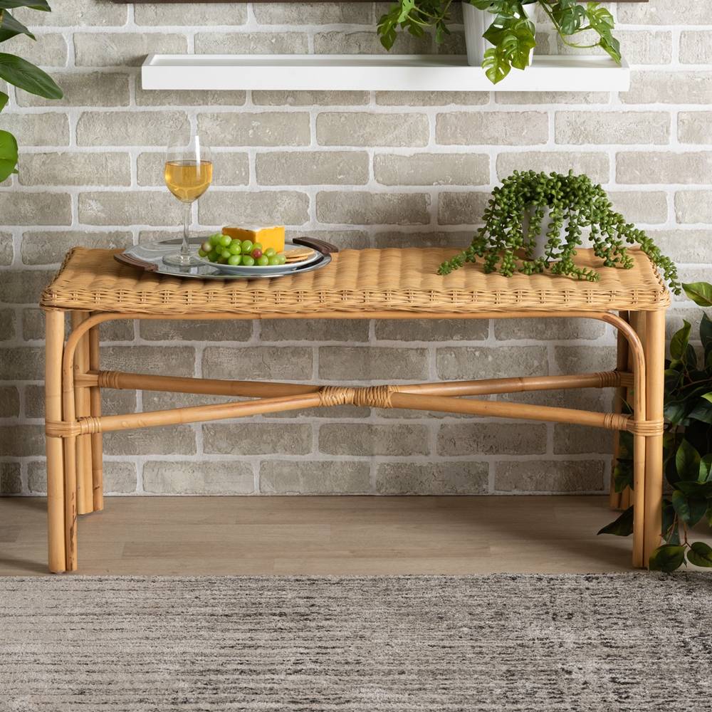 Mahina Wicker Fair Rattan Accent Bench