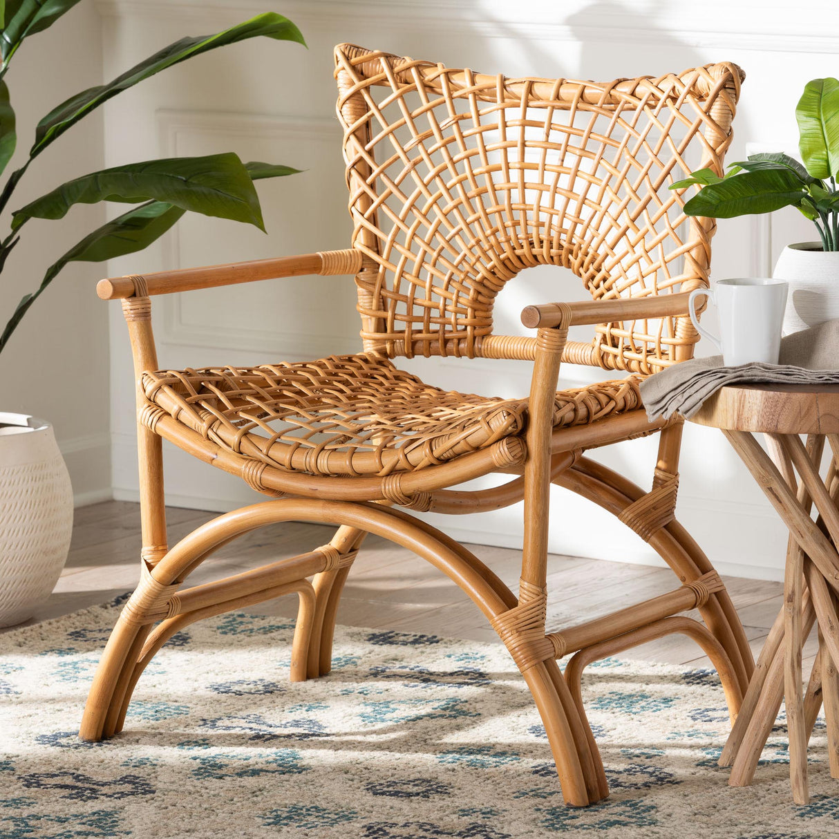 Mamba Wicker Fair Rattan Directors Style Arm Chair