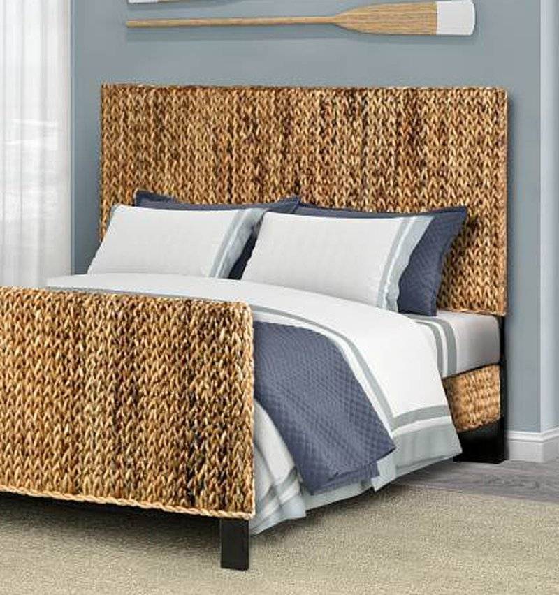 Maui Tropical Complete Queen Bed Model B533QBED-NAT By Seawinds Trading