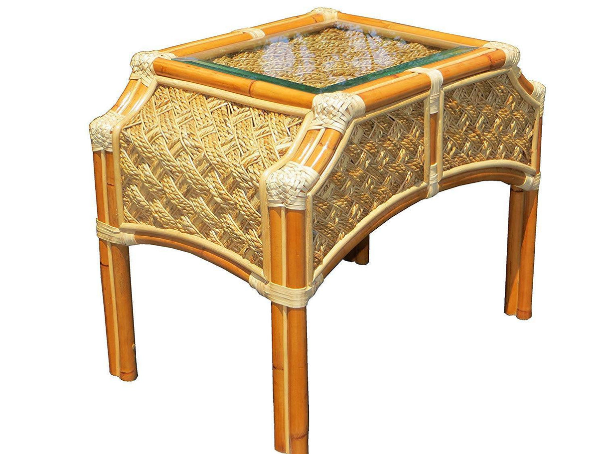 Mauna Loa Rattan End Table Model MLET from Spice Island Wicker